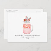 Peppermint Milkshake Sweet Kerstmis Feestdagenkaart (Voorkant / Achterkant)