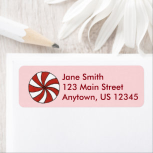 Peppermint Mint Kerstmis Snoep Holiday Etiket