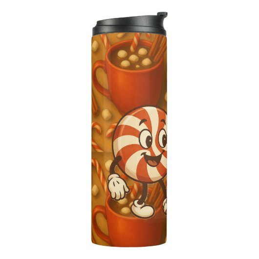 Peppermint Mocha Dream • Winter Coffee Tumbler Thermosbeker (Gedraaid links)