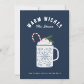 Peppermint Mocha Hot Cocoa Warm Wishes Corporate Feestdagenkaart (Voorkant)