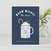 Peppermint Mocha Hot Cocoa Warm Wishes Corporate Feestdagenkaart (Staand voorkant)