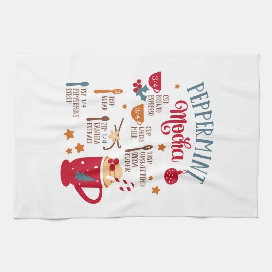 Peppermint Mocha Theedoek (Horizontaal)