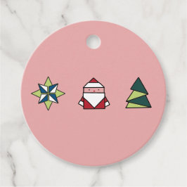 Peppermint Origami Kerstmis Bedankjes Labels