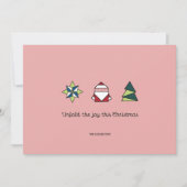 Peppermint Origami Kerstmis Feestdagenkaart (Voorkant)