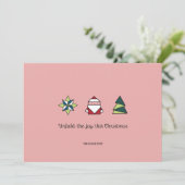 Peppermint Origami Kerstmis Feestdagenkaart (Staand voorkant)