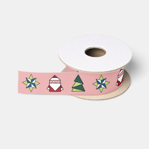 Peppermint Origami Kerstmis Satijnen Lint