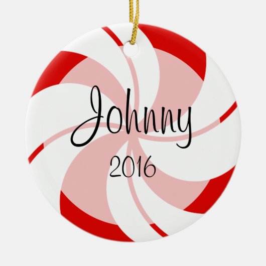 Peppermint-Ornament Keramisch Ornament (Voorkant)