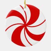Peppermint-Ornament Keramisch Ornament (Achterkant)