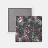 "Peppermint Paisley Fantasy" ~ Abstracte kunstprin Magneet (Voorkant / Achterkant)