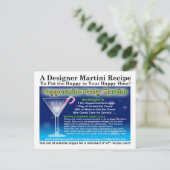 Peppermint Patty Christmas Martini Recept Briefkaa Briefkaart (Staand voorkant)