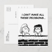 Peppermint Patty & Marcie aan de muur Briefkaart (Voorkant / Achterkant)