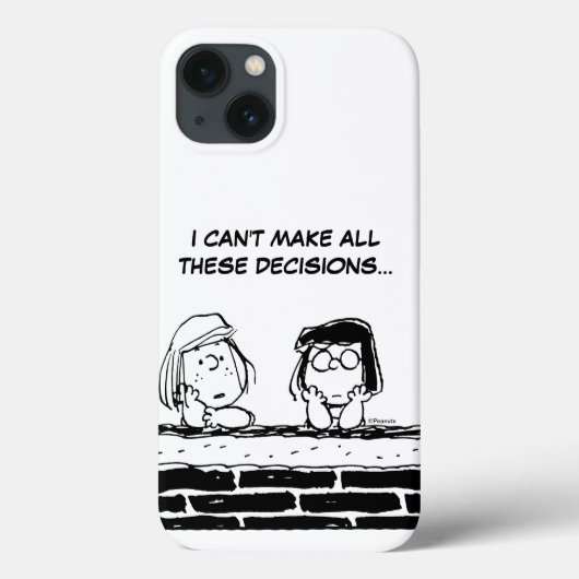 Peppermint Patty & Marcie aan de muur Case-Mate iPhone Case (Achterkant)