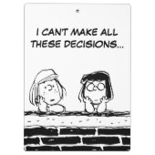 Peppermint Patty & Marcie aan de muur Klembord (Achterkant)