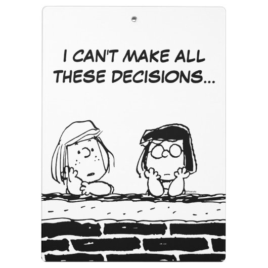 Peppermint Patty & Marcie aan de muur Klembord (Achterkant)
