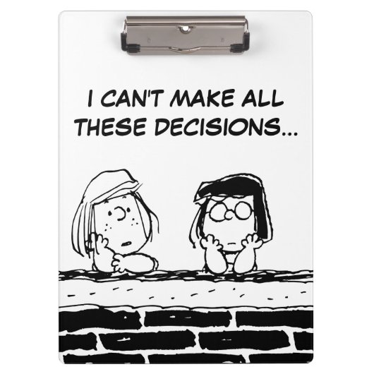 Peppermint Patty & Marcie aan de muur Klembord (Voorkant)
