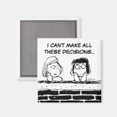 Peppermint Patty & Marcie aan de muur Magneet (Voorkant / Achterkant)