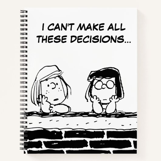 Peppermint Patty & Marcie aan de muur Notitieboek (Voorkant)