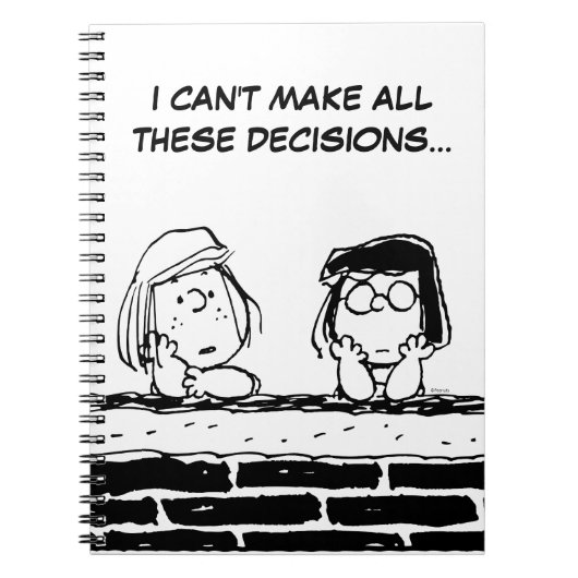 Peppermint Patty & Marcie aan de muur Notitieboek (Voorkant)