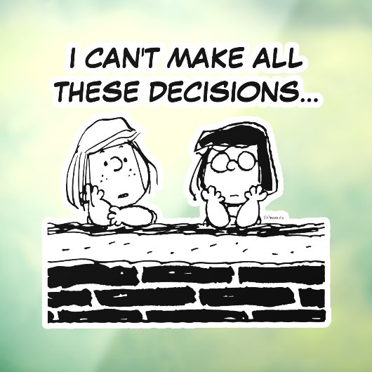 Peppermint Patty & Marcie aan de muur Raamsticker (Vel 3)