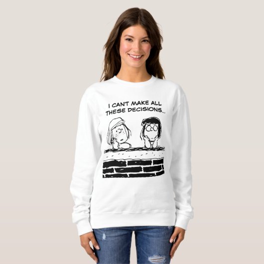 Peppermint Patty & Marcie aan de muur Trui (Voorkant volledig)