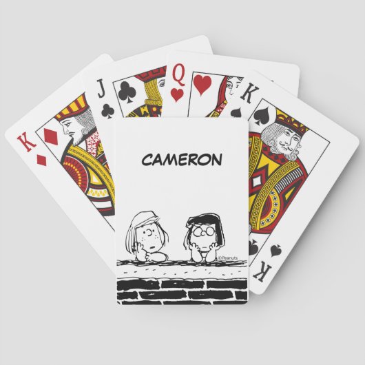 Peppermint Patty & Marcie at the Wall Cards Pokerkaarten (Achterkant)