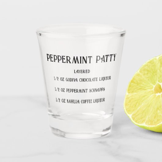 Peppermint Patty nieuwheid borrelglas Shot Glas (Voorkant)