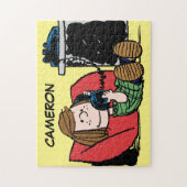 Peppermint Patty op de Telefoon Legpuzzel (Verticaal)