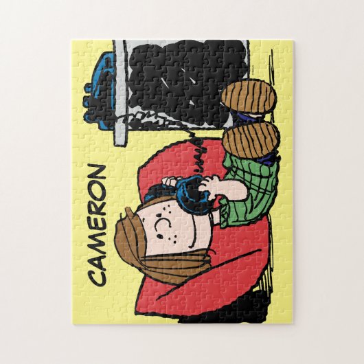 Peppermint Patty op de Telefoon Legpuzzel (Verticaal)