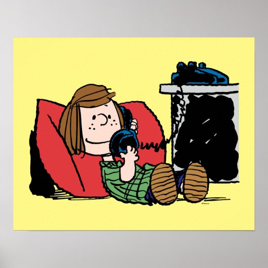 Peppermint Patty op de Telefoon Poster (Voorkant)