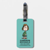 Peppermint Patty Rolling Eyes Bagagelabel (Achterkant verticaal)