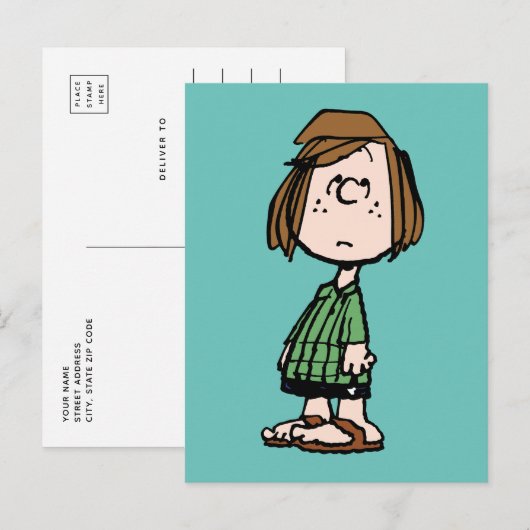 Peppermint Patty Rolling Eyes Briefkaart (Voorkant / Achterkant)