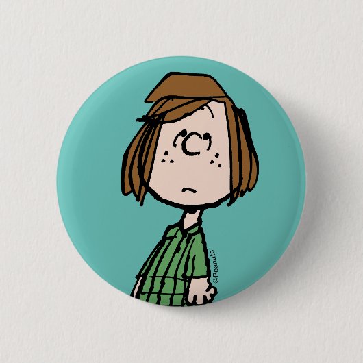 Peppermint Patty Rolling Eyes Ronde Button 5,7 Cm (Voorkant)