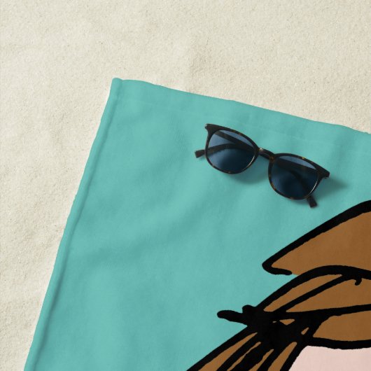 Peppermint Patty Rolling Eyes Strandlaken (In situ)