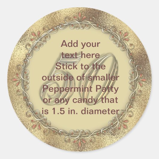 Peppermint Patty Stickers GOUD Jubileum GUNSTEN (Voorkant)