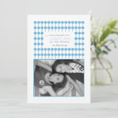 Peppermint Peacock Framed Holiday-fotokaart Feestdagenkaart (Staand voorkant)