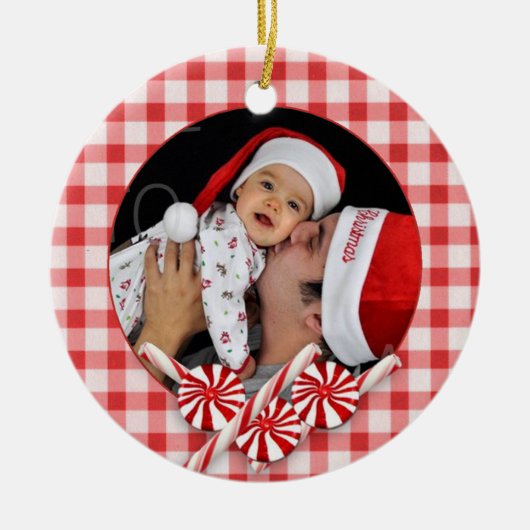 Peppermint Photo Ornament (Voorkant)