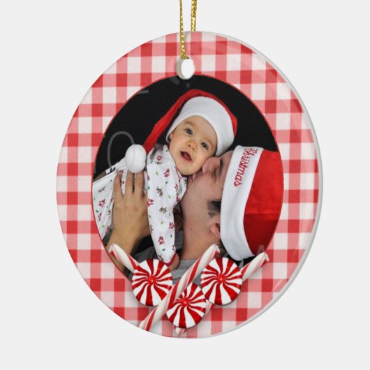 Peppermint Photo Ornament (Links)