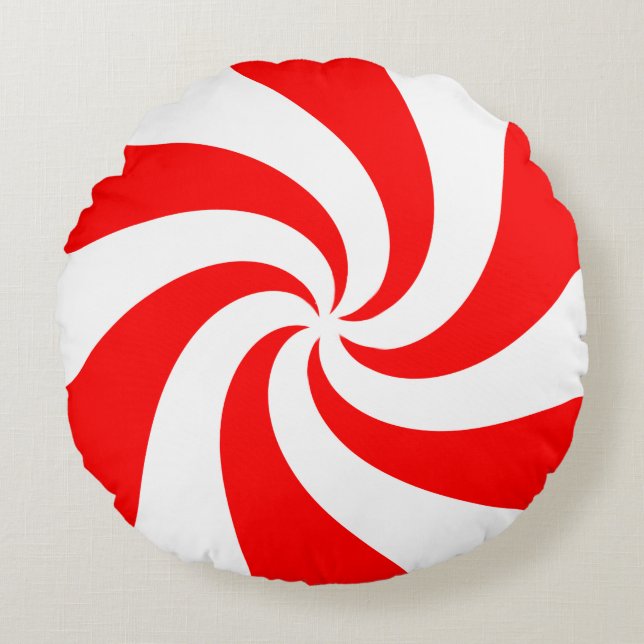Peppermint Pillow Rond Kussen (Voorkant)