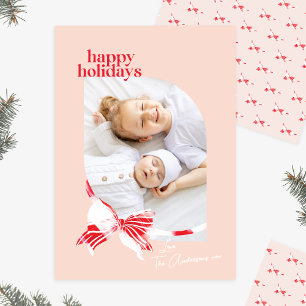Peppermint Plaid gebonden met boog foto vakantie K Feestdagenkaart