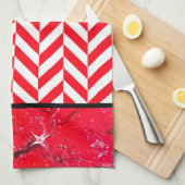 Peppermint Poinsettia Theedoek (Quarter Fold)