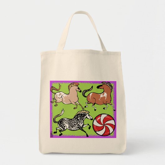 Peppermint Pony Grocery Canvas tas (Voorkant)