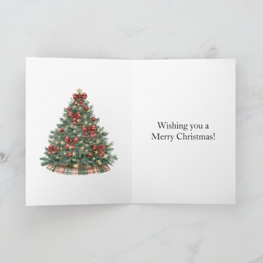 Peppermint Red Stripes Christmas Kaart (Binnen)