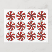 Peppermint Red White Starlight Mint Kerstmis Feestdagenkaart (Voorkant)