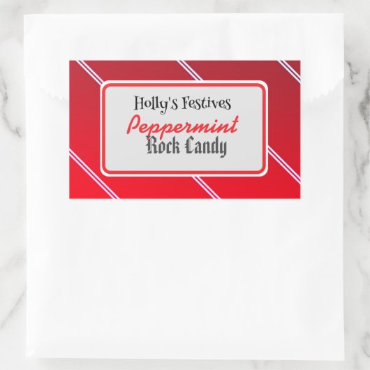Peppermint rock snoep label (Tas)