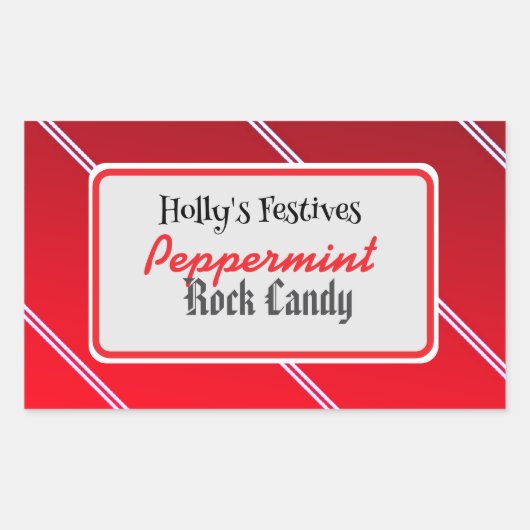 Peppermint rock snoep label (Voorkant)