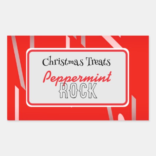 Peppermint rock snoep label (Voorkant)