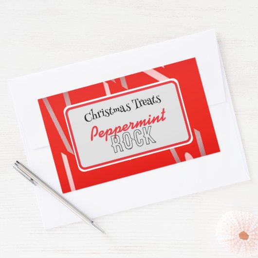 Peppermint rock snoep label (Envelop)