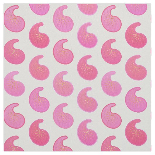 Peppermint roze paisley op wit stof (Swatch)