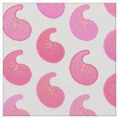 Peppermint roze paisley op wit stof (Close Up)