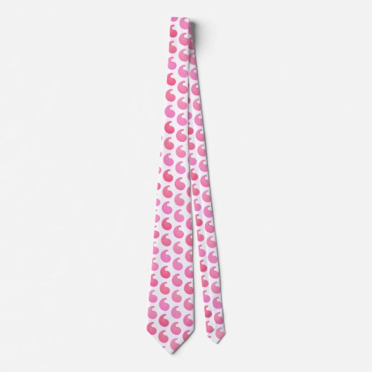 Peppermint roze paisley op wit stropdas (Voorkant)